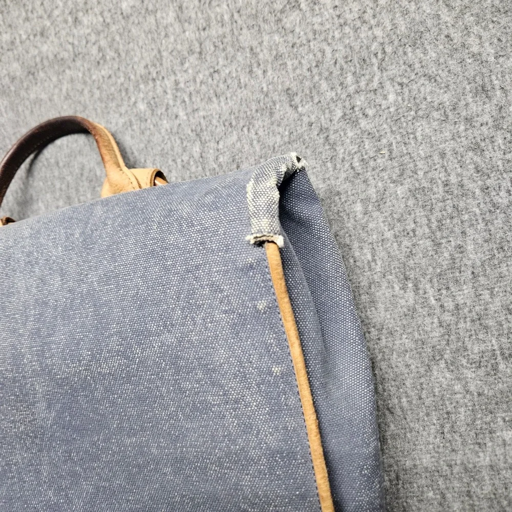 Timbuk2 Backpack Unisex Large Blue Canvas Leather Trim Distilled Collection